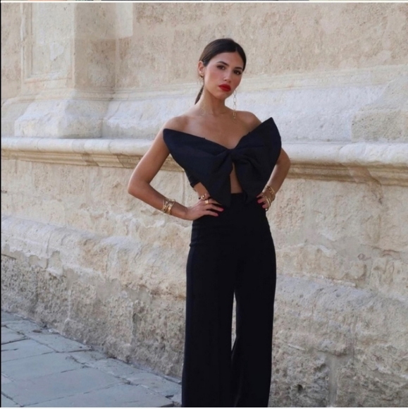 Zara Tops - Zara Bandeau Bow Top Limited Edition Bloggers Favorite